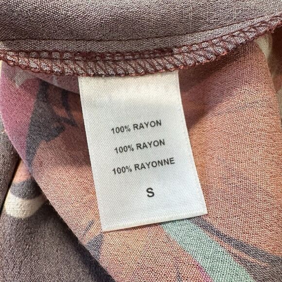 Rachel Pally Chocolate Brown Floral Crepe Manon Dress in Tulip, Size Small - Picture 11 of 11